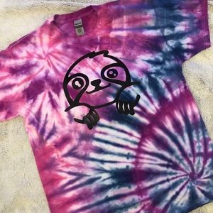 🦥 Cute Sloth Pink and Purple Tie Dye 🦥